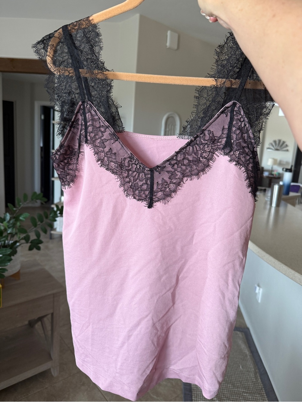 Women's Pink Lacey Top